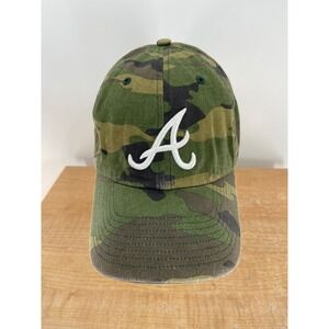 47 Brand Atlanta Braves Camo Clean Up Dad Hat Adjustable Strapback Mens OSFA